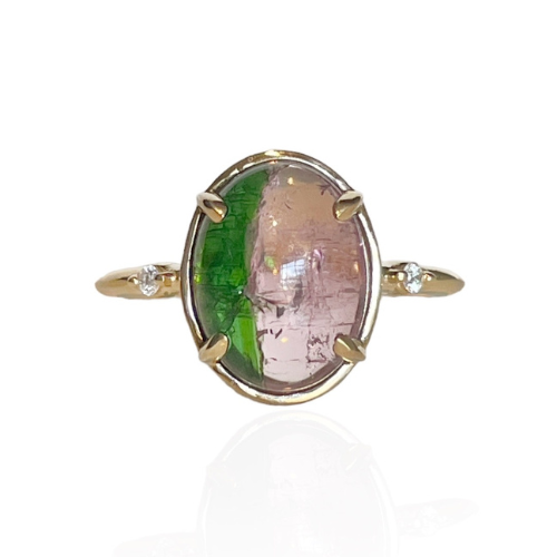 Eos watermelon tourmaline Ring - Rebecca Walls Jewelry